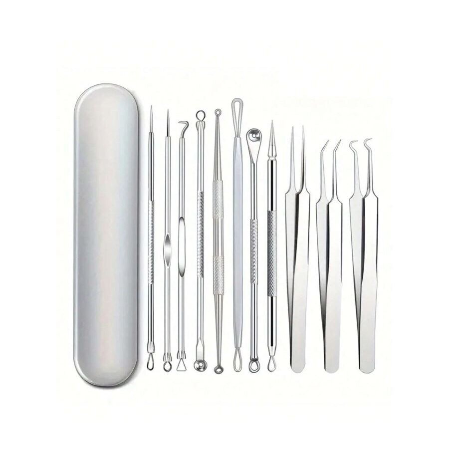 Professional tools for removing acne and blackheads, 11 pcs. Professional tools for removing acne and blackheads, 11 pcs.
