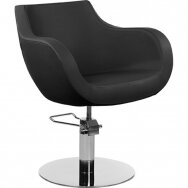 Profesionali kirpyklos kėdė, juodos spalvos
