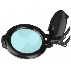 Profesionali kosmetologinė LED lempa-lupa MOONLIGHT 8013/6 tvirtinama prie pavišių, juodos spalvos