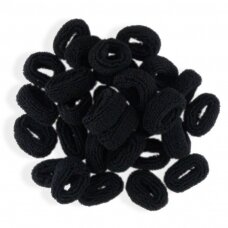 Black rubber bands for hair (50 pcs.)