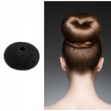 LUSSONI Round filler for hairstyles, black, Ø 90 mm. 2 LUSSONI Round filler for hairstyles, black, Ø 90 mm. 2