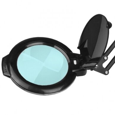 Profesionali kosmetologinė LED lempa - lupa MOONLIGHT 8012/5, juodos spalvos (su stovu)
