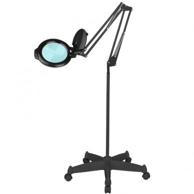 Profesionali kosmetologinė LED lempa - lupa MOONLIGHT 8012/5, juodos spalvos (su stovu)