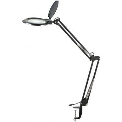 Профессиональная косметологическая LED лампа-лупа MOONLIGHT 8012/5 крепится к поверхностям, черного цвета 4