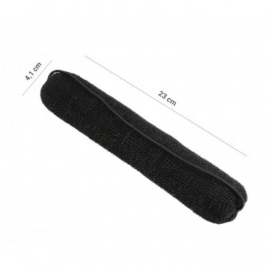 LUSSONI Гибкая губка для волос для формирования хвоста BLACK, 230 mm 1 LUSSONI Гибкая губка для волос для формирования хвоста BLACK, 230 mm 1