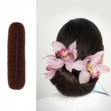 LUSSONI flexible hair sponge for ponytail shaping BROWN, 150 mm 2