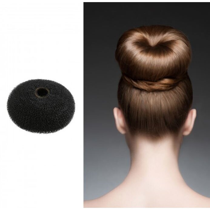LUSSONI Round filler for hairstyles, black, Ø 90 mm. 2 LUSSONI Round filler for hairstyles, black, Ø 90 mm. 2