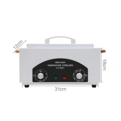 Professional hot air sterilizer for hygiene passport CH-360T, white color 9