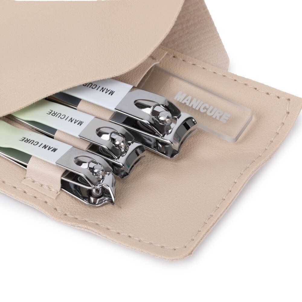 Travel manicure and pedicure tool set BEIGE, 4 pcs 3 Travel manicure and pedicure tool set BEIGE, 4 pcs 3