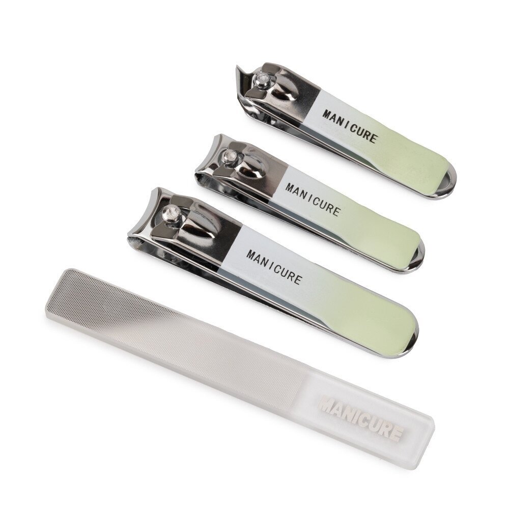 Travel manicure and pedicure tool set BEIGE, 4 pcs 1 Travel manicure and pedicure tool set BEIGE, 4 pcs 1