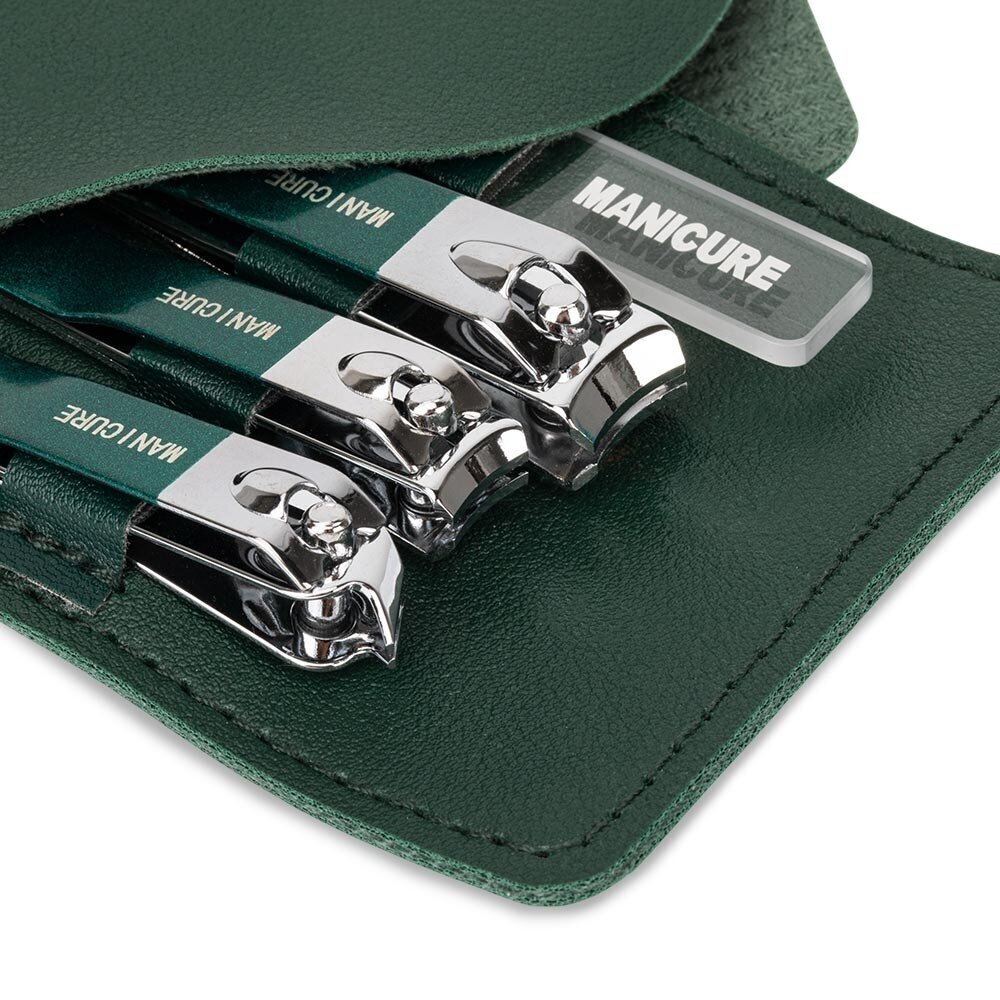 Travel manicure and pedicure tool set GREEN, 4 pcs 3