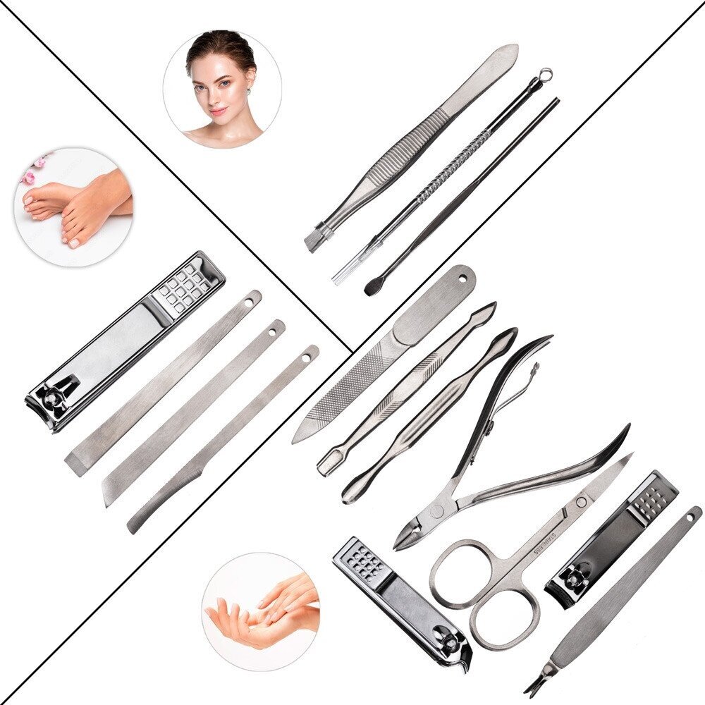 Set of tools for manicure, pedicure and facial procedures, 15 pcs 8