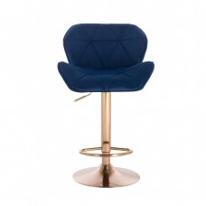 Профессиональный стул для визажа-макияжа HR111W, синий велюр