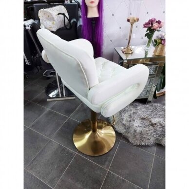 Профессиональный стул для визажистов HC8403W, белого цвета 5
