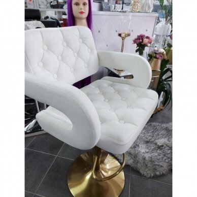 Профессиональный стул для визажистов HC8403W, белого цвета 6