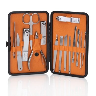 Set of tools for manicure, pedicure and facial procedures, 15 pcs