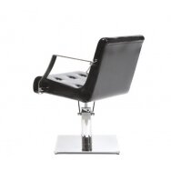 Professional hairdressing chair AISTRA SIMPLE, black patent leather