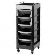 Professional hairdressing trolley, black, with handles MOD030
