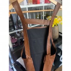 Professional hairdressing apron, brown color