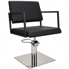 Profesionali kirpyklos kėdė, juodos spalvos (ekspozicinė prekė)
