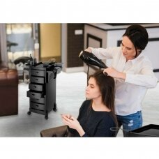 Professional hairdressing trolley NICE EXCEL COLOR BRUSH, black color