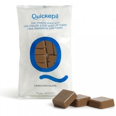 QUICKEPIL professional hard wax for depilation CHOCOLATE, 1 kg. QUICKEPIL professional hard wax for depilation CHOCOLATE, 1 kg.