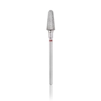 Kietmetalio frezos antgalis ROUNDED CONE RED