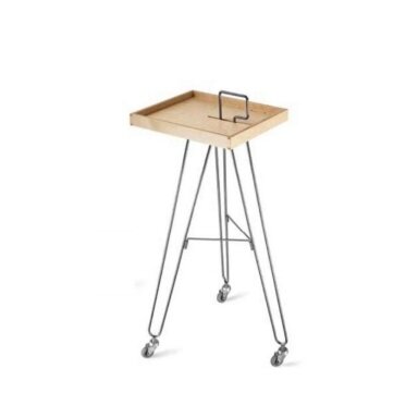 Professional hairdressing trolley for working with coloring procedures TRIPED R, brown color