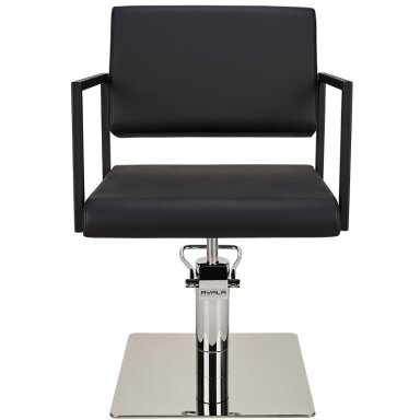 Professional hairdressing chair BLACK LOFT CHROME SQUARE Professional hairdressing chair BLACK LOFT CHROME SQUARE
