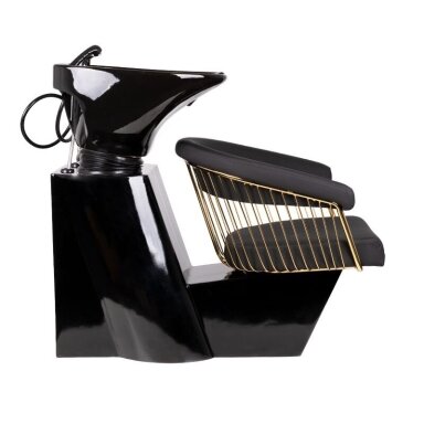 Professional hairdresser sink GABBIANO LILLE, black with gold details Professional hairdresser sink GABBIANO LILLE, black with gold details