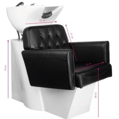 Professional hairdressing sink GABBIANO HAMBURG, black color Professional hairdressing sink GABBIANO HAMBURG, black color