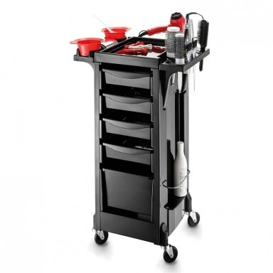 Professional hairdressing trolley MOVE COLOR BRUSH, black color Professional hairdressing trolley MOVE COLOR BRUSH, black color