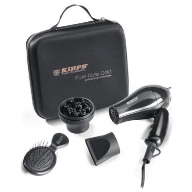 KIEPE travel hair dryer with case PURE ROSE GOLD 1