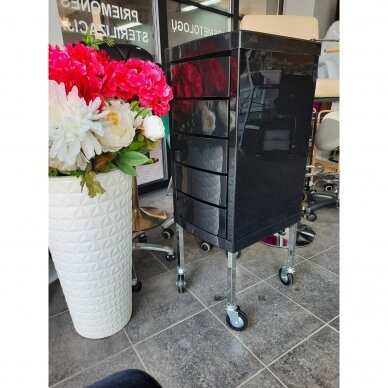 Professional hairdressing trolley RIALTO, black color 1