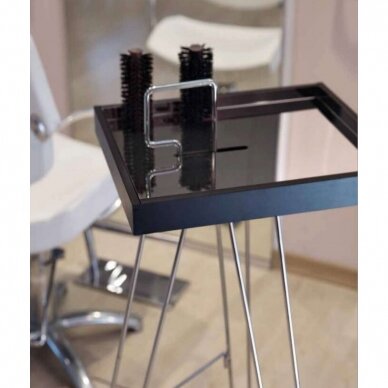 Профессиональная парикмахерская тележка для работы с процедурами окрашивания TRIPED RM, темно-коричневого цвета 1
