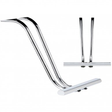 CALISSIMO hairdressing chair footrest for supporting the clients feet, assembled 1