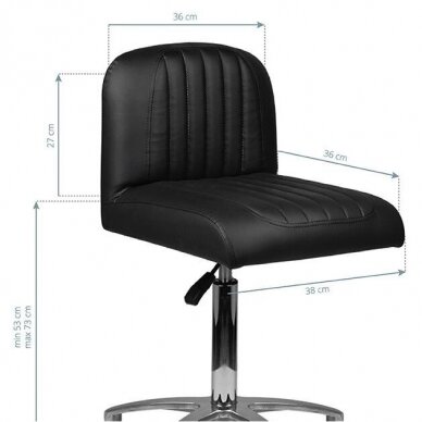 Profesionali grožio salono kėdė GABBIANO AT-101, juodos spalvos 7