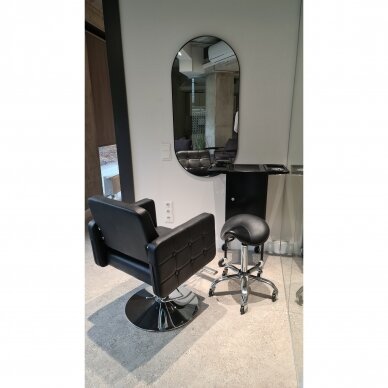 Профессиональное парикмахерское кресло с ножкой HAIR SYSTEM 90-1, черного цвета 6
