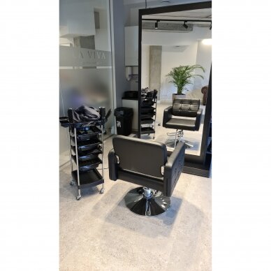 Профессиональное парикмахерское кресло с ножкой HAIR SYSTEM 90-1, черного цвета 7