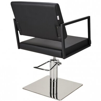 Professional hairdressing chair BLACK LOFT CHROME SQUARE 3