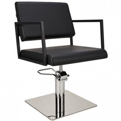 Professional hairdressing chair BLACK LOFT CHROME SQUARE