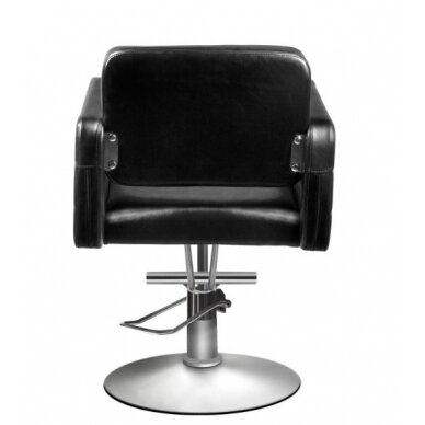 Профессиональное парикмахерское кресло с ножкой HAIR SYSTEM 90-1, черного цвета 1