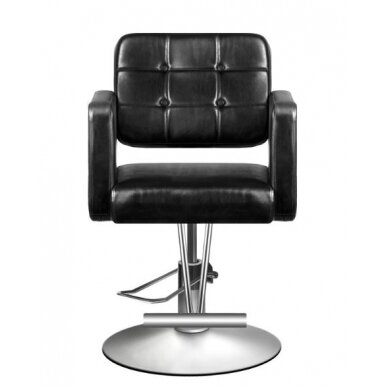 Профессиональное парикмахерское кресло с ножкой HAIR SYSTEM 90-1, черного цвета 2