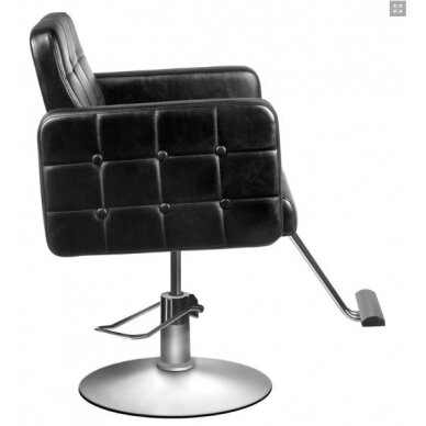 Профессиональное парикмахерское кресло с ножкой HAIR SYSTEM 90-1, черного цвета 3