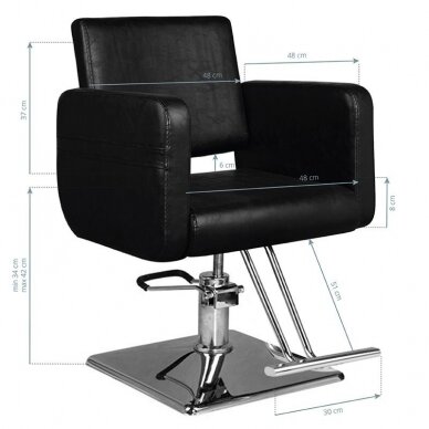 Профессиональное парикмахерское кресло HAIR SYSTEM SM311, черного цвета 4