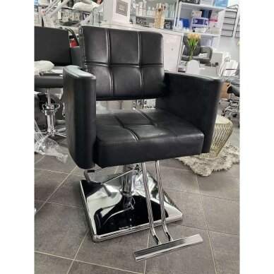 Профессиональное парикмахерское кресло HAIR SYSTEM SM344, черного цвета 5