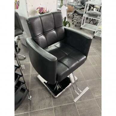 Профессиональное парикмахерское кресло HAIR SYSTEM SM344, черного цвета 7