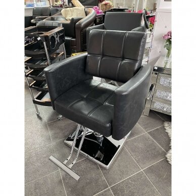 Профессиональное парикмахерское кресло HAIR SYSTEM SM344, черного цвета 8