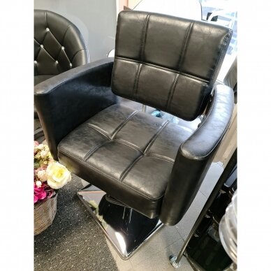 Профессиональное парикмахерское кресло HAIR SYSTEM SM344, черного цвета 9