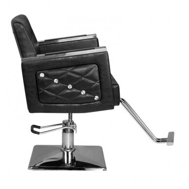 Profesionali kirpyklos kėdė HAIR SYSTEM SM363, juodos spalvos 3